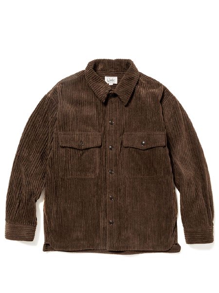 40% OFF SALE 【CALEE】 Corduroy over silhouette shirt jacket