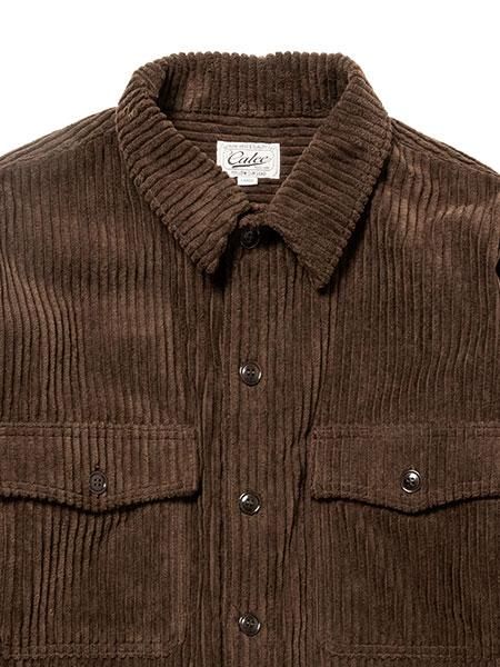 40% OFF SALE 【CALEE】 Corduroy over silhouette shirt jacket 