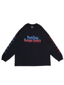 <img class='new_mark_img1' src='https://img.shop-pro.jp/img/new/icons1.gif' style='border:none;display:inline;margin:0px;padding:0px;width:auto;' />【PORKCHOP GARAGE SUPPLY】 ROUNDED L/S TEE (ワイドシルエット プリント L/S Tシャツ) Black