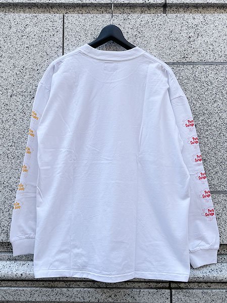 PORKCHOP GARAGE SUPPLY】 ROUNDED L/S TEE (ワイドシルエット プリント L/S Tシャツ) White -  STORAGE STORE ストレイジストア 宮城県,仙台市,公式通販,セレクトショップ,通販