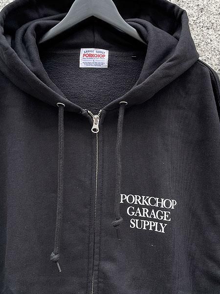 PORKCHOP PORK CHOPPER ZIP UP HOODIE 黒 | hartwellspremium.com