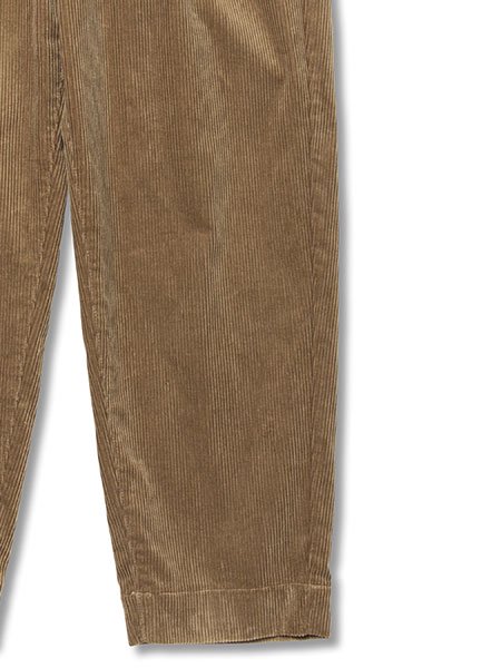【CALEE】 Corduroy wide shilhouette tapered tuck trousers (ワイドコーデュロイ  トラウザーパンツ) Beige - STORAGE STORE ストレイジストア 宮城県,仙台市,公式通販,セレクトショップ,通販