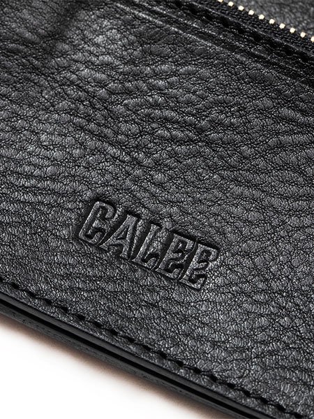 CALEE (キャリー) Studs leather flap half wallet (スタッズ レザー