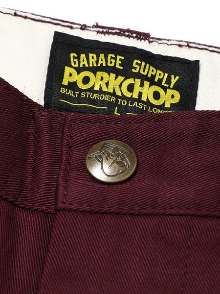 PORKCHOP GARAGE SUPPLY】 STANDARD WORK PANTS (スタンダード ワークパンツ) Burgundy -  STORAGE STORE ストレイジストア 宮城県,仙台市,公式通販,セレクトショップ,通販