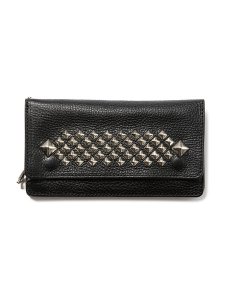 <img class='new_mark_img1' src='https://img.shop-pro.jp/img/new/icons43.gif' style='border:none;display:inline;margin:0px;padding:0px;width:auto;' />【CALEE】 Studs leather long wallet (レザーロングウォレット) Black