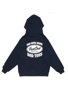 <img class='new_mark_img1' src='https://img.shop-pro.jp/img/new/icons1.gif' style='border:none;display:inline;margin:0px;padding:0px;width:auto;' />【PORKCHOP GARAGE SUPPLY】 BAD TOYS ZIP UP HOODIE (ジップアップバーパーカー) Navy