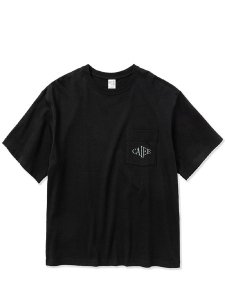 【CALEE】 Drop shoulder CALEE logo pocket t-shirt (ドロップショルダー S/S ポケットTシャツ) Black