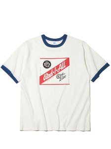 <img class='new_mark_img1' src='https://img.shop-pro.jp/img/new/icons1.gif' style='border:none;display:inline;margin:0px;padding:0px;width:auto;' />【RADIALL】 MERCY - CREW NECK T-SHIRT S/S (S/S リンガー プリントTシャツ) White