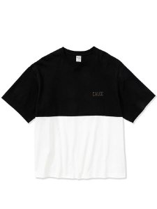 <img class='new_mark_img1' src='https://img.shop-pro.jp/img/new/icons43.gif' style='border:none;display:inline;margin:0px;padding:0px;width:auto;' />【CALEE】 Drop shoulder logo embroidery t-shirt -Contrast- (ドロップショルダー S/S Tシャツ) Black