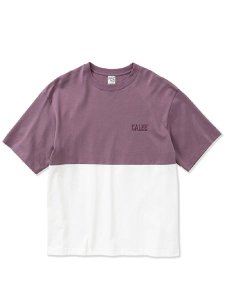 <img class='new_mark_img1' src='https://img.shop-pro.jp/img/new/icons1.gif' style='border:none;display:inline;margin:0px;padding:0px;width:auto;' />【CALEE】 Drop shoulder logo embroidery t-shirt -Contrast- (ドロップショルダー S/S Tシャツ) Purple