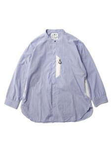 <img class='new_mark_img1' src='https://img.shop-pro.jp/img/new/icons1.gif' style='border:none;display:inline;margin:0px;padding:0px;width:auto;' />【CMF OUTDOOR GARMENT】 PF SHIRTS (L/S バンドカラーシャツ) Blue Pin Check