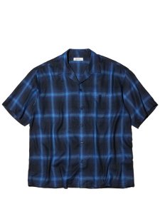 <img class='new_mark_img1' src='https://img.shop-pro.jp/img/new/icons1.gif' style='border:none;display:inline;margin:0px;padding:0px;width:auto;' />【RADIALL】 EASY - OPEN COLLARED SHIRT S/S (S/S オープンカラーオンブレチェックシャツ) Midnight Navy