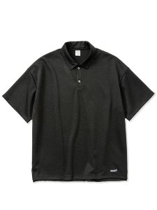 <img class='new_mark_img1' src='https://img.shop-pro.jp/img/new/icons1.gif' style='border:none;display:inline;margin:0px;padding:0px;width:auto;' />【CALEE】 Mix tweed jersey type drop shoulder polo shirt (S/S ツイードタイプ ポロシャツ) Black