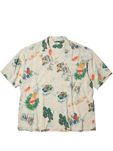<img class='new_mark_img1' src='https://img.shop-pro.jp/img/new/icons1.gif' style='border:none;display:inline;margin:0px;padding:0px;width:auto;' />【RADIALL】 HOT DUB - OPEN COLLARED SHIRT S/S (S/S オープンカラー レーヨンアロハシャツ) Ivory