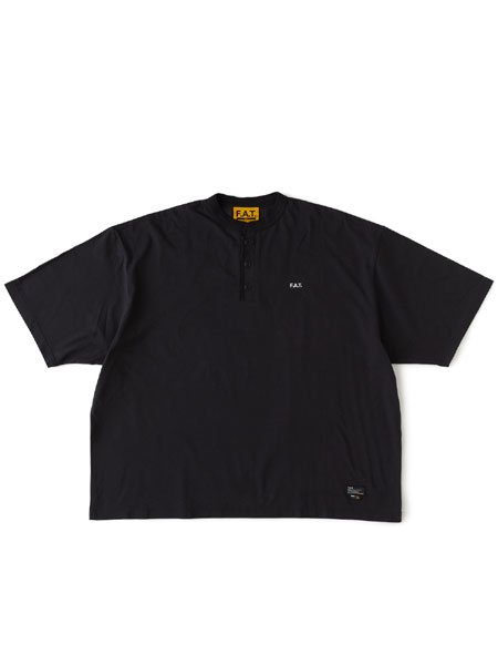 F.A.T.】 DURABOX (S/S BIGシルエット ヘンリーネックTシャツ) Black