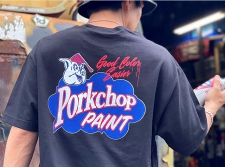 PORKCHOP GARAGE SUPPLY 】 PORKCHOP PAINT TEE ( S/S プリント Tシャツ ) Black -  STORAGE STORE ストレイジストア 宮城県,仙台市,公式通販,セレクトショップ,通販