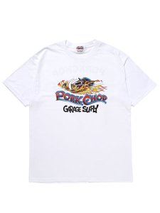 <img class='new_mark_img1' src='https://img.shop-pro.jp/img/new/icons1.gif' style='border:none;display:inline;margin:0px;padding:0px;width:auto;' />【PORKCHOP GARAGE SUPPLY】 WILD PORK TEE (S/S プリント Tシャツ) White