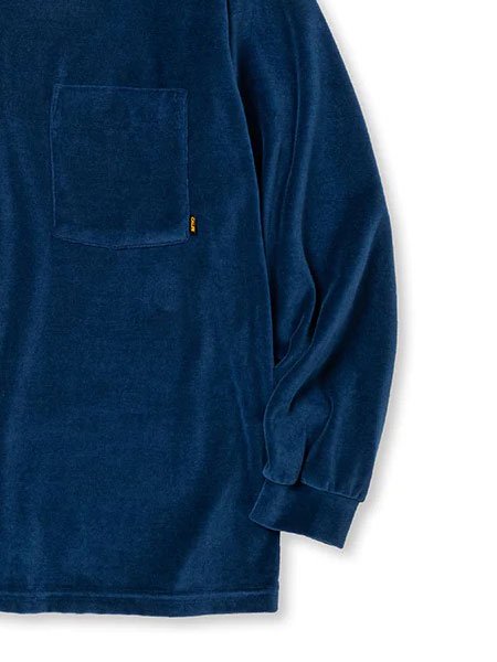 【CALEE】 VELOUR DROP SHOULDER L/S CS (ドロップショルダー L/S ベロアカットソー) Navy - STORAGE  STORE ストレイジストア 宮城県,仙台市,公式通販,セレクトショップ,通販