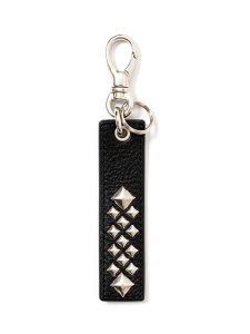 <img class='new_mark_img1' src='https://img.shop-pro.jp/img/new/icons43.gif' style='border:none;display:inline;margin:0px;padding:0px;width:auto;' />【CALEE】 STUDS LEATHER ASSORT KEY RING -TYPE �- C (スタッズ レザー キーリング) Black
