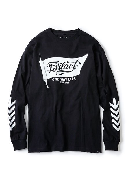 EVILACT】 EVILACT FLAG LS (L/S プリントTシャツ) Black - STORAGE