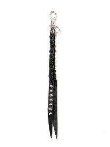 <img class='new_mark_img1' src='https://img.shop-pro.jp/img/new/icons1.gif' style='border:none;display:inline;margin:0px;padding:0px;width:auto;' />【CALEE】 STUDS LEATHER ASSORT KEY RING ＜TYPE II＞ C (スタッズ レザー キーリング) Black