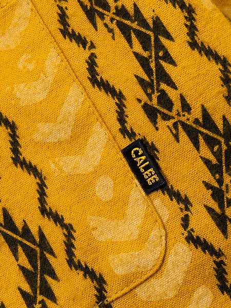 【CALEE】 ORIGINAL NATIVE PATTERN L/S SH (L/S ネイティブパターン オープンカラーシャツ) Yellow -  STORAGE STORE ストレイジストア 宮城県,仙台市,公式通販,セレクトショップ,通販