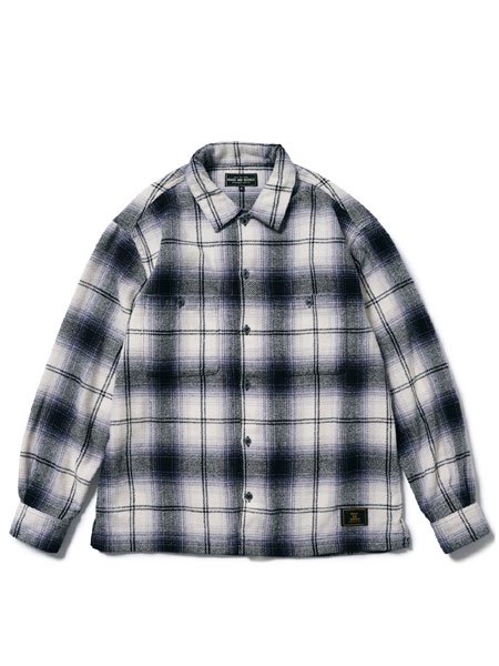 ROUGH AND RUGGED】 WALKEN-01 (L/S オンブレチェックシャツ) Navy Check - STORAGE STORE  ストレイジストア 宮城県,仙台市,公式通販,セレクトショップ,通販