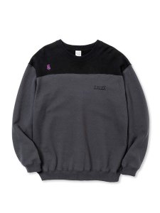 <img class='new_mark_img1' src='https://img.shop-pro.jp/img/new/icons43.gif' style='border:none;display:inline;margin:0px;padding:0px;width:auto;' />【CALEE】 EMBROIDERY BICOLOR CREW NECK SW (クルーネック スウェット) Black×Charcoal