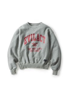 <img class='new_mark_img1' src='https://img.shop-pro.jp/img/new/icons16.gif' style='border:none;display:inline;margin:0px;padding:0px;width:auto;' />30% OFF SALE 【EVILACT】 HEAVY CREW NECK (クルーネック スウェット) Gray