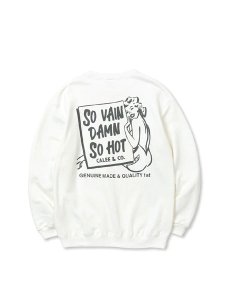 <img class='new_mark_img1' src='https://img.shop-pro.jp/img/new/icons43.gif' style='border:none;display:inline;margin:0px;padding:0px;width:auto;' />【CALEE】 SYNDICATE RETRO GIRL CREW NECK SW (クルーネック スウェット) White