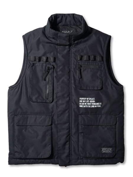 EVILACT】 TACTICAL VEST (中綿入り タクティカルベスト) Black 