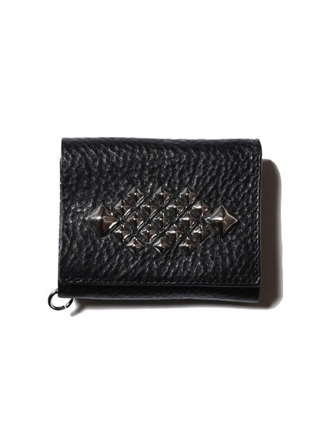 CALEE】 STUDS LEATHER MULTI WALLET (レザーマルチウォレット) Black