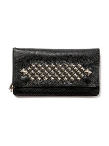 <img class='new_mark_img1' src='https://img.shop-pro.jp/img/new/icons43.gif' style='border:none;display:inline;margin:0px;padding:0px;width:auto;' />【CALEE】 STUDS LEATHER LONG WALLET (レザーロングウォレット) Black