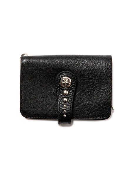 CALEE】 SILVER STAR CONCHO STRAP LEATHER WALLET (レザーハーフウォレット) Black -  STORAGE STORE ストレイジストア 宮城県,仙台市,公式通販,セレクトショップ,通販