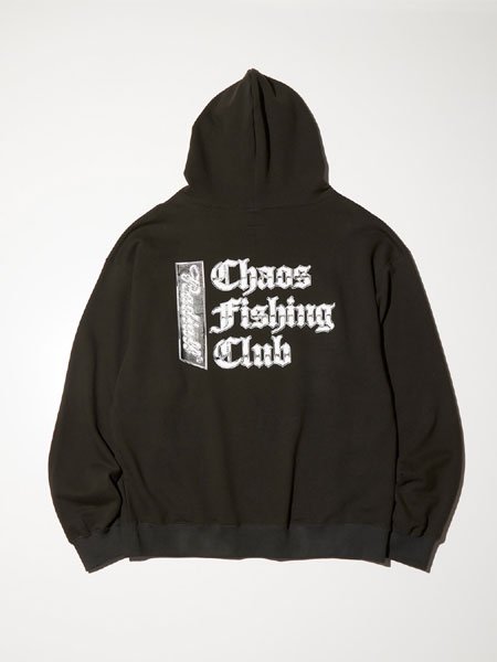 RADIALL 】×【 CHAOS FISHING CLUB 】 CHROME LETTERS - HOODIE SWEATSHIRT L/S  (プルオーバーパーカー) Black - STORAGE STORE ストレイジストア 宮城県,仙台市,公式通販,セレクトショップ,通販