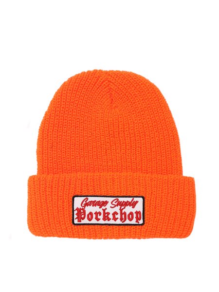 PORKCHOP GARAGE SUPPLY】 O.E.KNIT CAP (ワッペン ニットキャップ