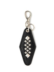<img class='new_mark_img1' src='https://img.shop-pro.jp/img/new/icons43.gif' style='border:none;display:inline;margin:0px;padding:0px;width:auto;' />【CALEE】 STUDS LEATHER ASSORT KEY RING ＜TYPE I＞ C (スタッズ レザー キーリング) Black