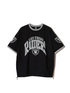 <img class='new_mark_img1' src='https://img.shop-pro.jp/img/new/icons1.gif' style='border:none;display:inline;margin:0px;padding:0px;width:auto;' /> CALEE    NFL  RAIDERS S/S NYLON GAME SH ( S/S ʥ ॷ ) Black