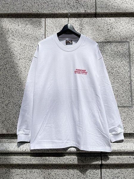 PORKCHOP GARAGE SUPPLY 】 LOGO PORK L/S TEE ( L/Sワイドシルエット 