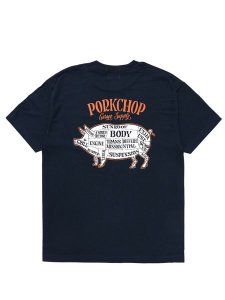 <img class='new_mark_img1' src='https://img.shop-pro.jp/img/new/icons43.gif' style='border:none;display:inline;margin:0px;padding:0px;width:auto;' /> PORKCHOP GARAGE SUPPLY  PORK BACK TEE ( S/S ץ T ) Navy