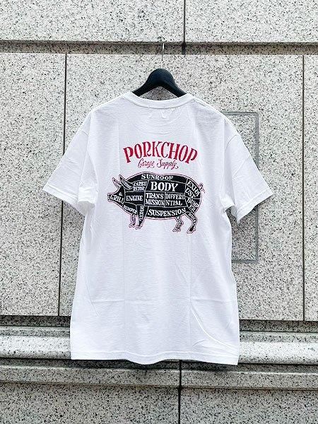 PORKCHOP ポークチョップ PORK BACK TEE グレー Sサイズ