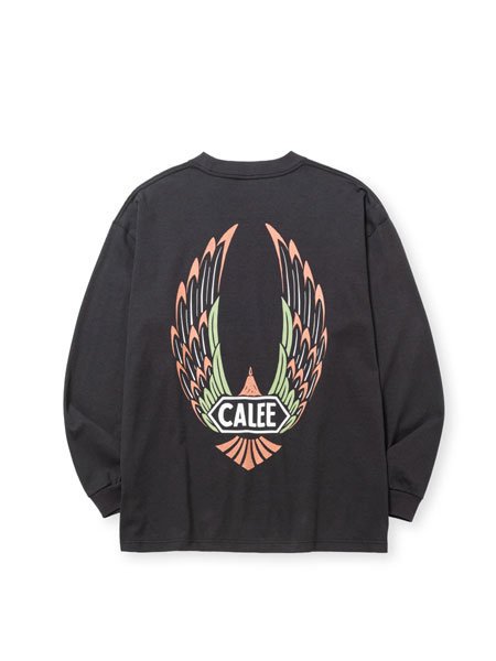 CALEE 】 VINTAGE TYPE WING LOGO L/S TEE ＜ NATURALLY PAINT DESIGN ＞ Charcoal  - STORAGE STORE ストレイジストア 宮城県,仙台市,公式通販,セレクトショップ,通販