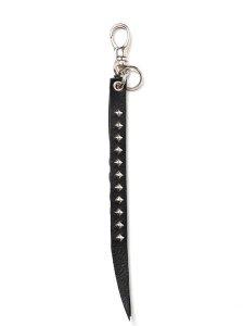 <img class='new_mark_img1' src='https://img.shop-pro.jp/img/new/icons43.gif' style='border:none;display:inline;margin:0px;padding:0px;width:auto;' /> CALEE  STUDS & KNITTING LEATHER SHORT KEY RING ( å 쥶  / 硼 ) Black