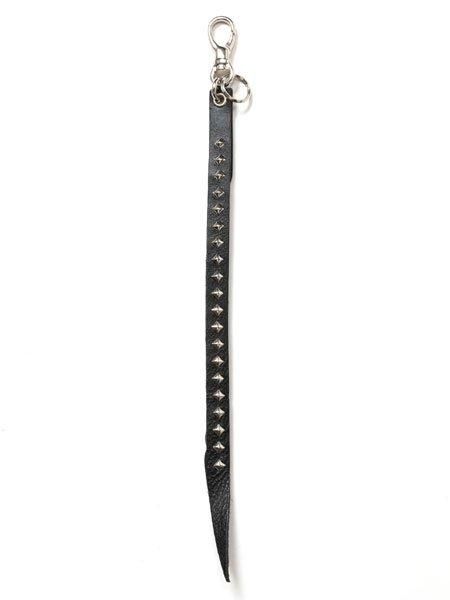 人気ブランド CALEE 】 STUDS & KNITTING LEATHER LONG KEY RING ( スタッズ 小物