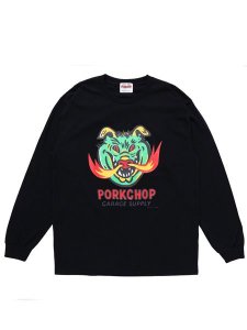 <img class='new_mark_img1' src='https://img.shop-pro.jp/img/new/icons1.gif' style='border:none;display:inline;margin:0px;padding:0px;width:auto;' /> PORKCHOP GARAGE SUPPLY  MASA SCULP L/S TEE A ( L/S ץ T ) Black