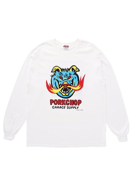 PORKCHOP GARAGE SUPPLY 】 MASA SCULP L/S TEE A ( L/S プリント Tシャツ ) White -  STORAGE STORE ストレイジストア 宮城県,仙台市,公式通販,セレクトショップ,通販