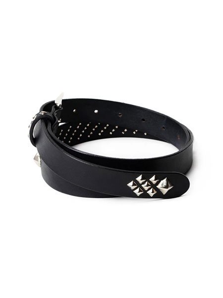 CALEE 】 STUDS LEATHER NARROW BELT ( スタッズ レザー ナローベルト ) Black - STORAGE STORE  ストレイジストア 宮城県,仙台市,公式通販,セレクトショップ,通販