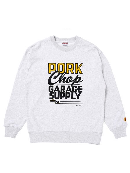 PORKCHOP GARAGE SUPPLY 】 MASA SCULP SWEAT B ( クルーネック スウェット ) Ash - STORAGE  STORE ストレイジストア 宮城県,仙台市,公式通販,セレクトショップ,通販