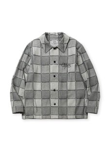 <img class='new_mark_img1' src='https://img.shop-pro.jp/img/new/icons43.gif' style='border:none;display:inline;margin:0px;padding:0px;width:auto;' /> CALEE  BLOCK CHECK OVER SIZE SHIRT JACKET ( С ĥ㥱å ) Ivory