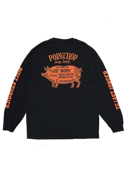 PORKCHOP GARAGE SUPPLY 】 PORK BACK L/S TEE ( L/S プリント Tシャツ ) Black -  STORAGE STORE ストレイジストア 宮城県,仙台市,公式通販,セレクトショップ,通販